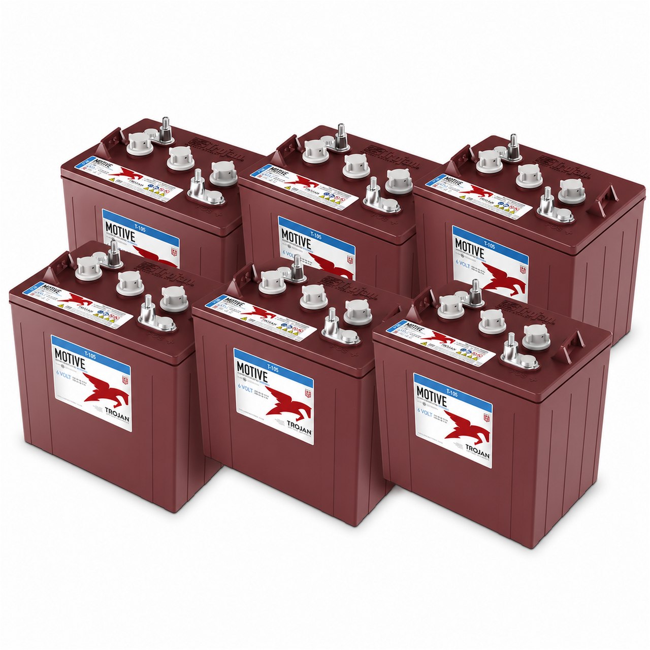 Trojan T-105 six-battery set